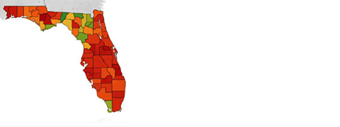 Map of Florida - Granular HIP Climate Threat Resilience Ratings