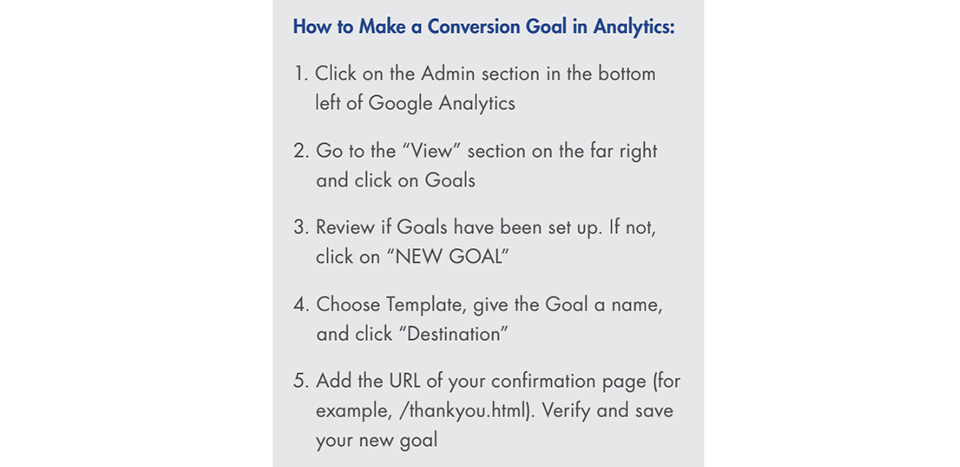 Setup Google Analytics 4 - Goal setting