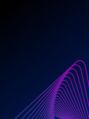 Dark blue background with purple lines graphics