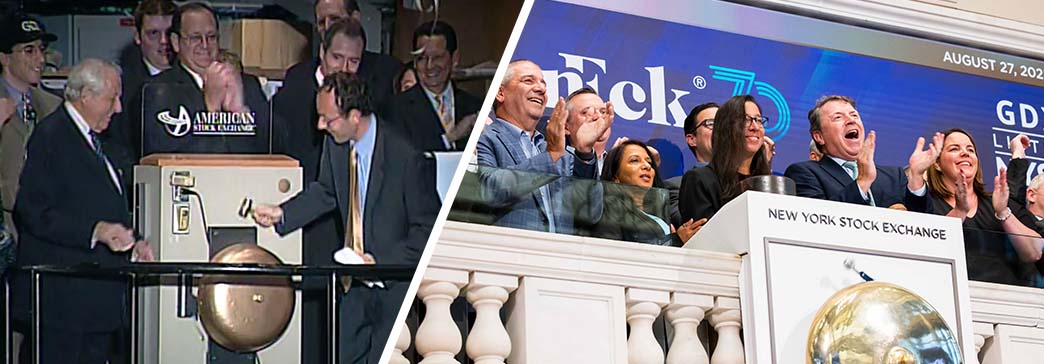 CEO Jan van Eck ringing the bell for the launch of GDX in 2006